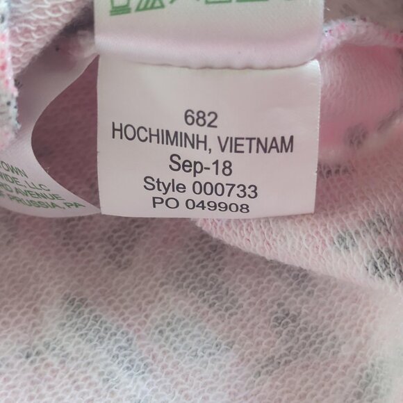 Lilly Pulitzer Hangin With My Boo Skipper Pink Sz M Terry 1/2 Zip Sweatshirt Top - Picture 11 of 16